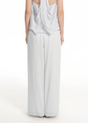 Sheer striped wide-leg culottes