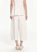 Fringed cropped tapered pants