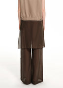 Sheer Tulle Skirt-Pants
