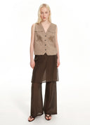 Sheer Tulle Skirt-Pants