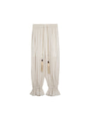 Pantalon fuselé froncé à rayures