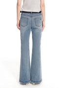 ICONS 903 Slit Flared Denim