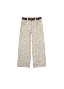 Digital print relaxed straight-leg jeans