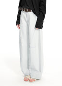 Distressed Balloon Denim Pants