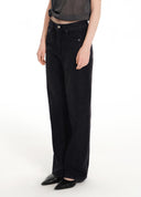 High-Waist Panel Slim Pants