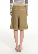 Pleated Drawstring Tapered Pants