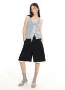 Deconstructed Cropped Trousers