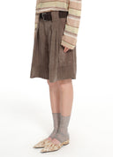 Draped Tailored Tapered Pants