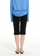 Fitted capri denim pants