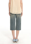 Vintage Washed Fitted Denim Jorts