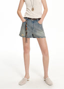 Distressed Denim Shorts
