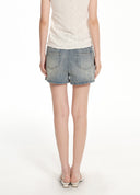Shorts en jean déchiré