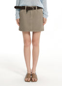 Vintage Washed Denim Mini Skirt