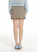 Vintage Washed Denim Mini Skirt