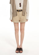 Turn-Up Denim Shorts