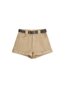 Turn-Up Denim Shorts