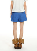 Woven Belt Denim Shorts