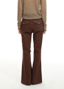 Dark Brown Flared Jeans