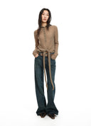 Vintage-Wash Flared Jeans
