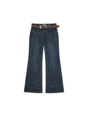 Vintage-Wash Flared Jeans