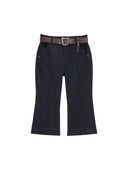 Split-Hem Flared Capri Jeans