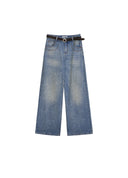 Crystal-Embellished Washed Jeans