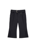Dark Grey Low-Rise Flared Trousers