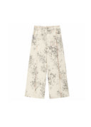 Snake-Print Wide-Leg Jeans