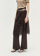 Artist Hand-Crocheted Floral Flared Pants