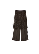 Artist Hand-Crocheted Floral Flared Pants