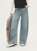 "902" Aqua Light-Blue Ultra-Long Scimitar Pants
