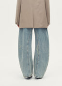 "902" Aqua Light-Blue Ultra-Long Scimitar Pants