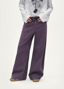 Custom Purple Curved-Leg Jeans
