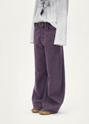 Custom Purple Curved-Leg Jeans