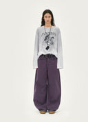 Custom Purple Curved-Leg Jeans