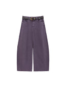 Custom Purple Curved-Leg Jeans