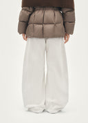 Brushed Curved-Leg Jeans