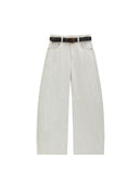 Brushed Curved-Leg Jeans