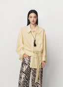 Light Blue Double Collar Drop Shoulder Poplin Shirt