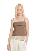 Asymmetric Ruffle Panel Camisole