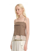Asymmetric Ruffle Panel Camisole