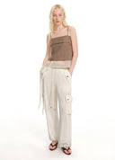 Asymmetric Ruffle Panel Camisole