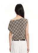 Vintage Check Fitted Cropped Jacket