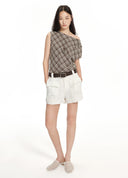 Vintage Check Fitted Cropped Jacket