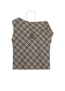 Vintage Check Fitted Cropped Jacket