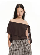Asymmetric Convertible Tie-Detail Top