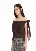 Asymmetric Convertible Tie-Detail Top