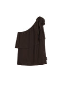 Asymmetric Convertible Tie-Detail Top