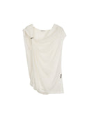 Metal-Hardware Asymmetric Pleated Top
