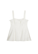 Wide-strap flared bandeau top